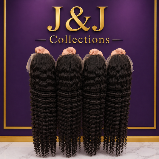 Luxury Deep Wave Human Hair Lace Closures 34inch