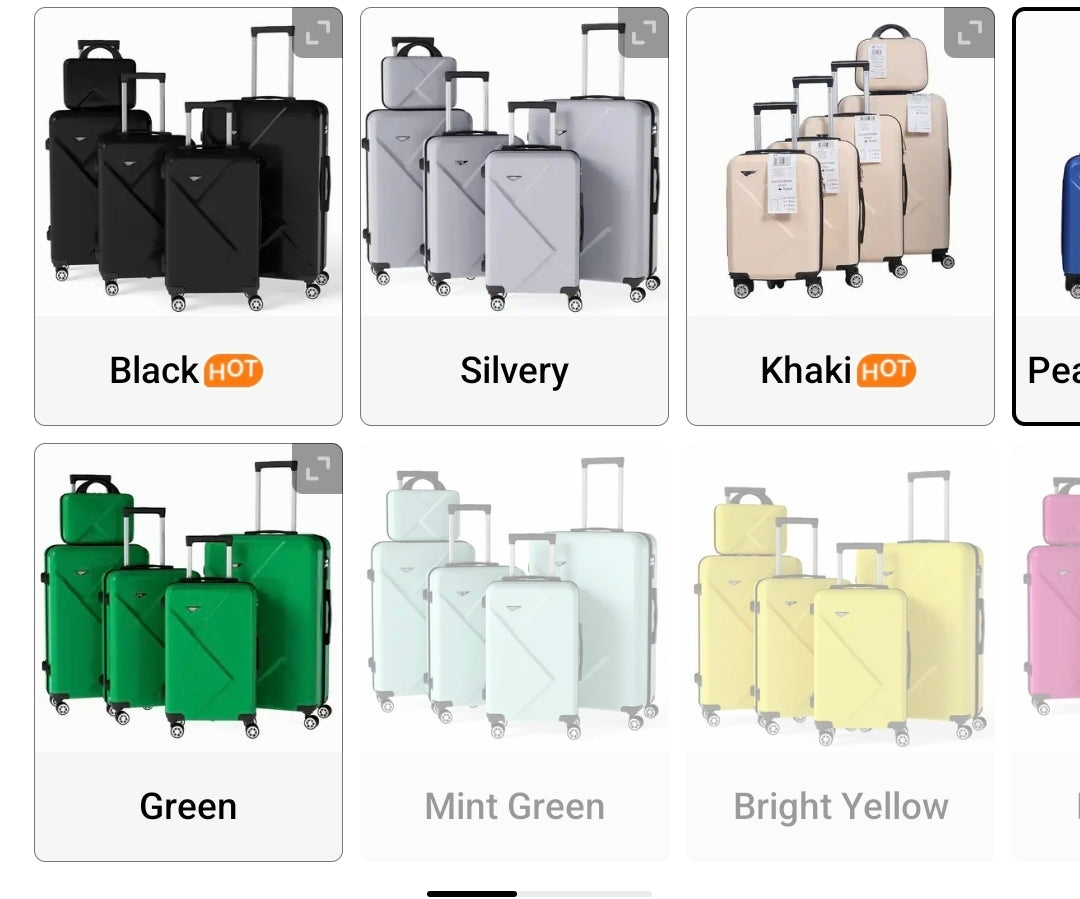 Ystyle 5-Piece Rigid Luggage Set