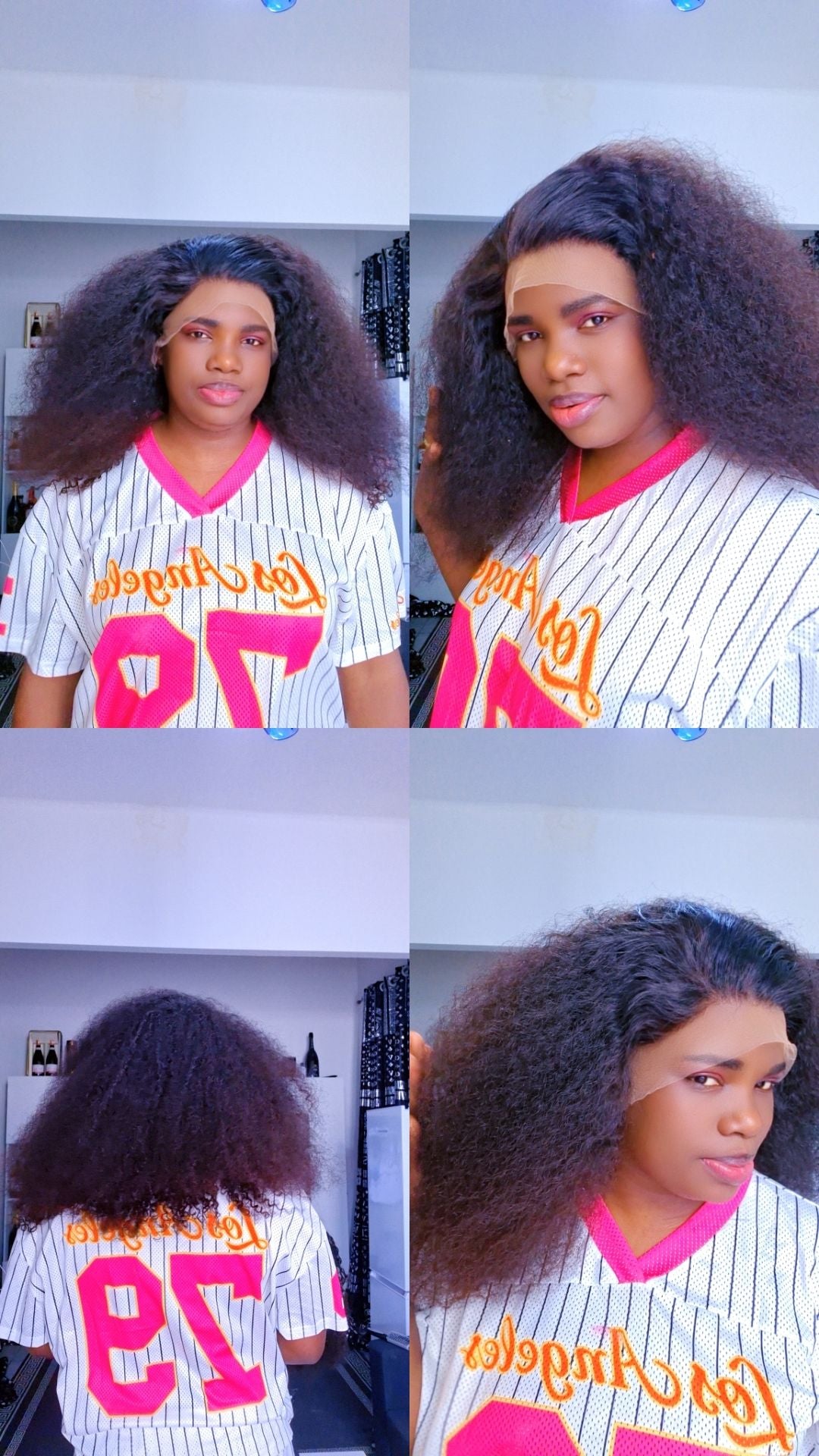 13x4 full frontal Pixie curls 22 inch 100% human hair, u can style or combo