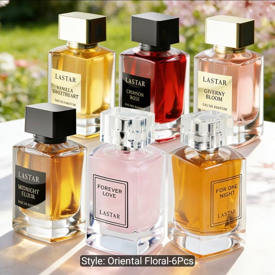 Luxury 6pcs Women's Pheromone Perfume Set - Neutral Perfume 50ml*6, High Concentration Classic Cologne, Vanilla, Rose, Musk, Amber, Lasting Fragrance, Bring Different Fragrance Experience, Independent Packaging, Surprise Mother's Day, Birthday Gift